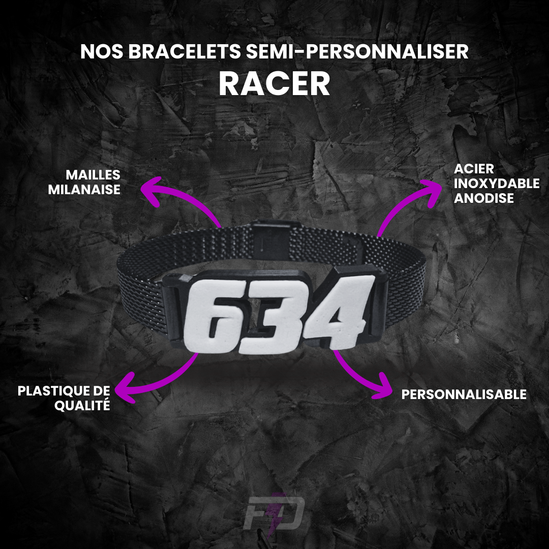 Bracelet RACER semi-personnalisé